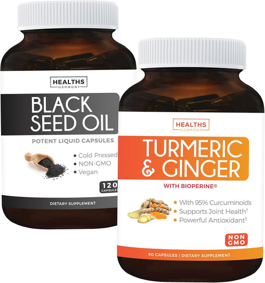 golden-harmony-bundle-turmeric-ginger-black-seed-oil-capsules---95-curcuminoids-bioperine-non-gmo-cold-pressed-cumin-seed-oil---90-caps-1
