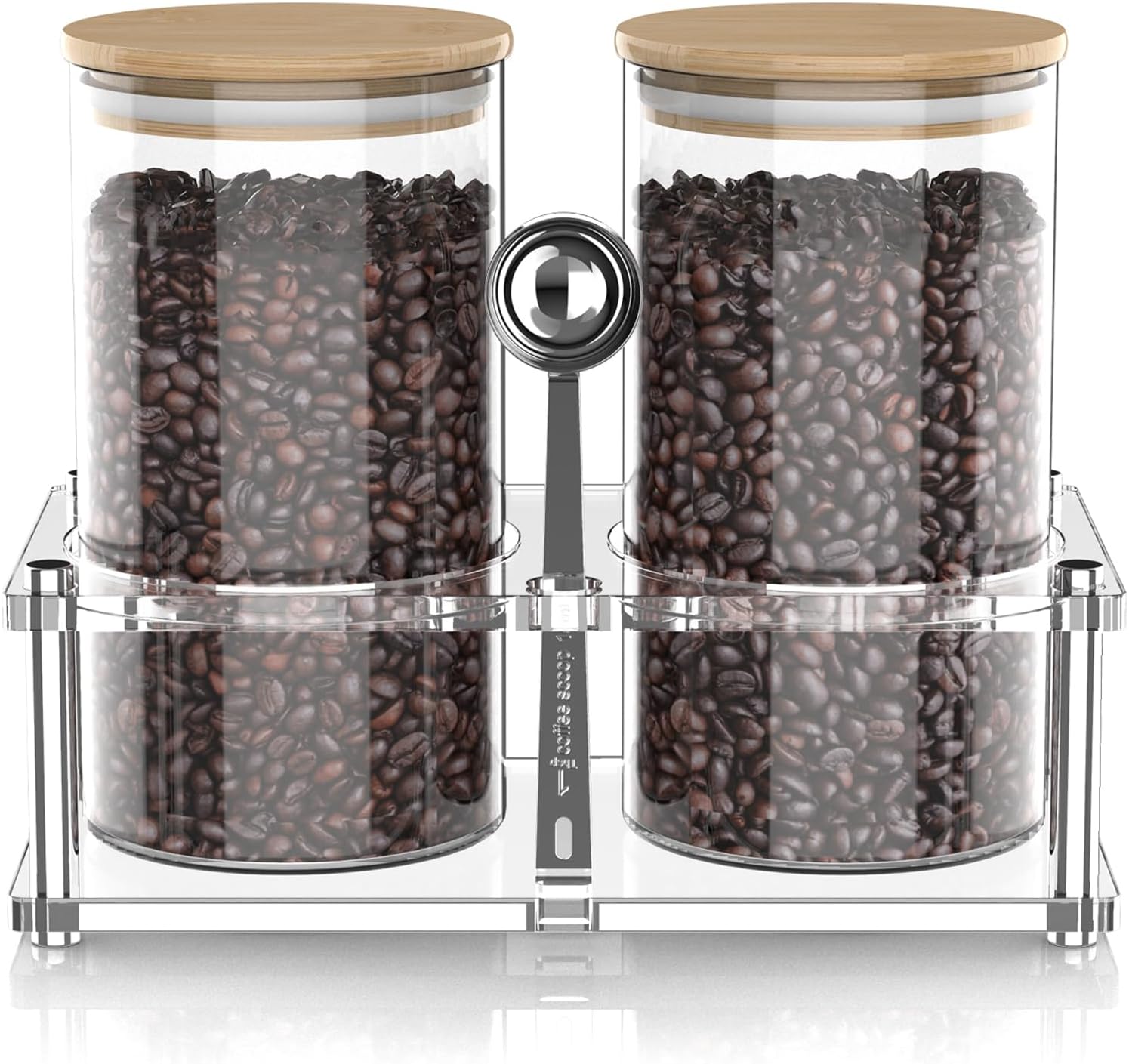 glass-coffee-canister-set-with-acrylic-shelf---2-pack-44oz-food-storage-containers-with-spoon-airtight-lids---coffee-sugar-nut-tea-jars-for-kitchen-1