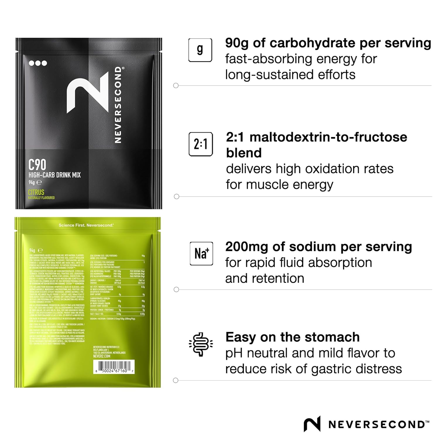 neversecond-c90-citrus-flavor-high-carb-drink-mix-for-endurance-athletes---hydration-nutrition-for-triathlons-ironman-marathons---94g-8-servings-2