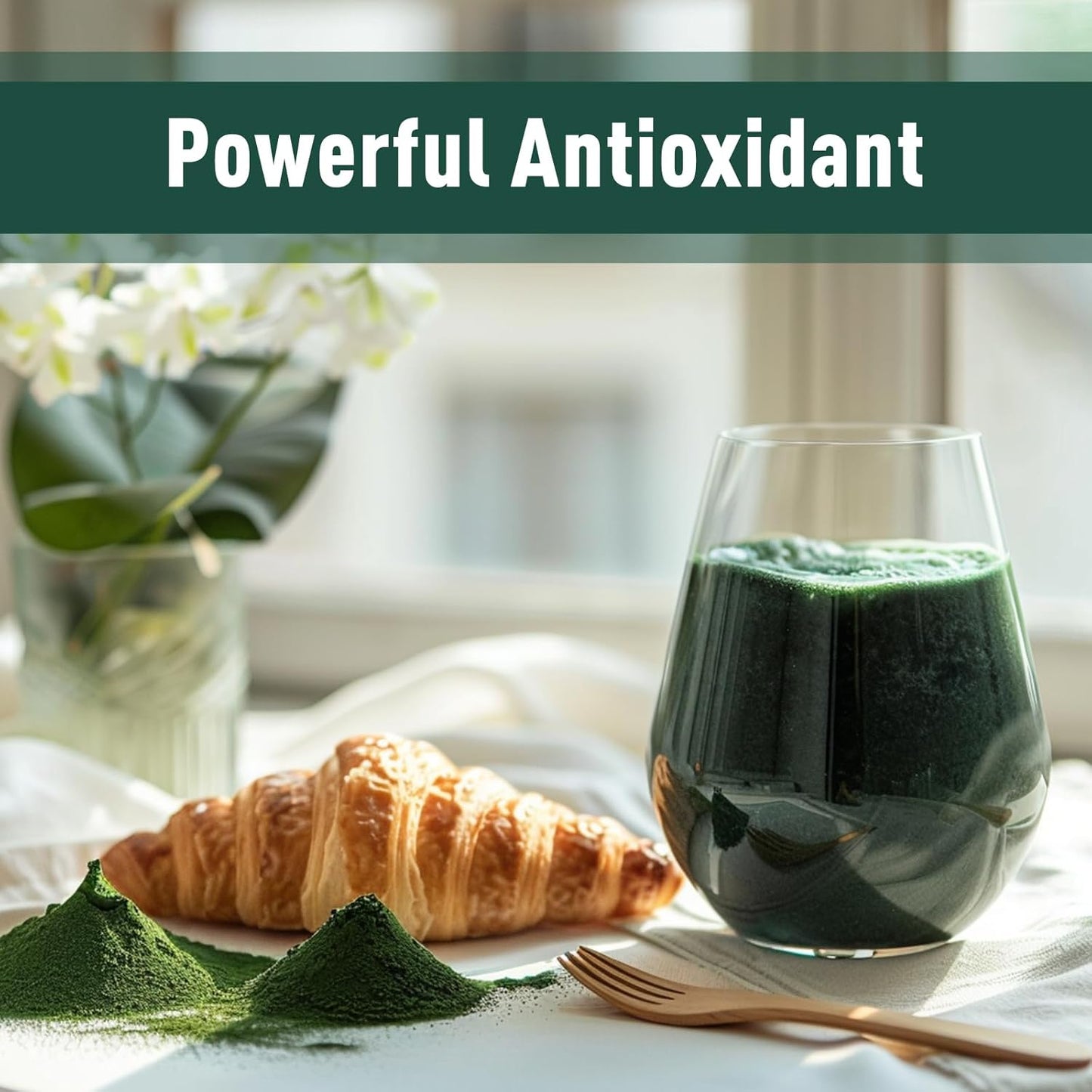 Organic Spirulina Powder 16 oz - Nutrient-Dense Green Superfood for Immune Support - Non-GMO & Gluten-Free - Espot.com.au