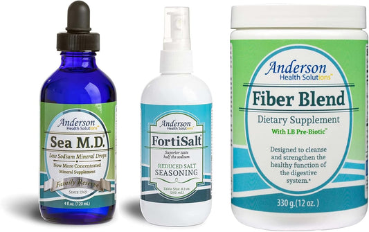 Ultimate Health Boost Bundle: Trace Minerals Drops, Low Sodium Fortisalt, and Fiber Blend from Mineral Resources International, Inc. - Espot.com.au