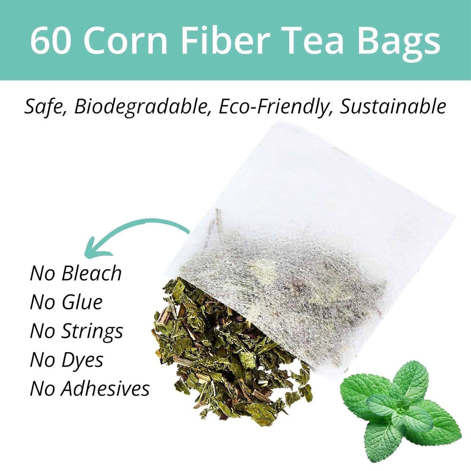 vitalforest-premium-dried-spearmint-leaves-tea-bags---60-count-canister-pack---refreshing-minty-herbal-tea---caffeine-free---corn-fiber-bags-for-freshness-2