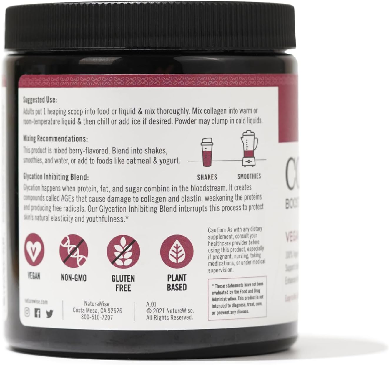 vegan-collagen-booster-powder-for-hair-skin-nails---mixed-berry-flavor-with-hyaluronic-acid-vitamin-c-e-protein---dairy-free-non-gmo---15-servings-7