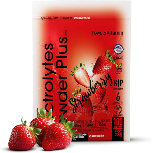 strawberry-electrolyte-powder---100-servings-zero-calorie-keto-hydration-supplement-with-1000mg-potassium-120mg-calcium-120mg-magnesium---no-sugar-or-maltodextrin-1