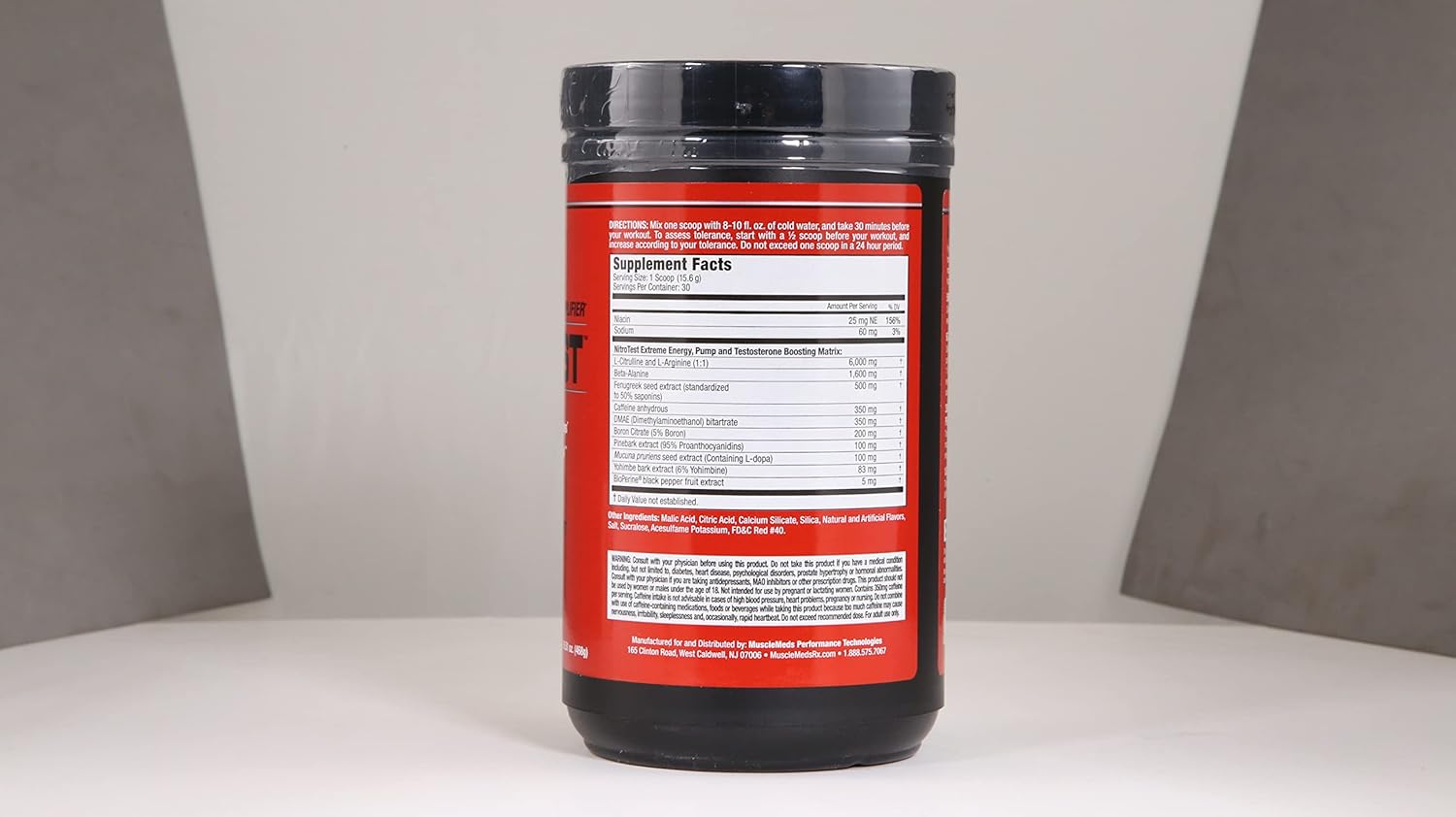 musclemeds-nitrotest-watermelon-pre-workout-drink---enhance-nitric-oxide-testosterone-levels---30-servings-103lb-8