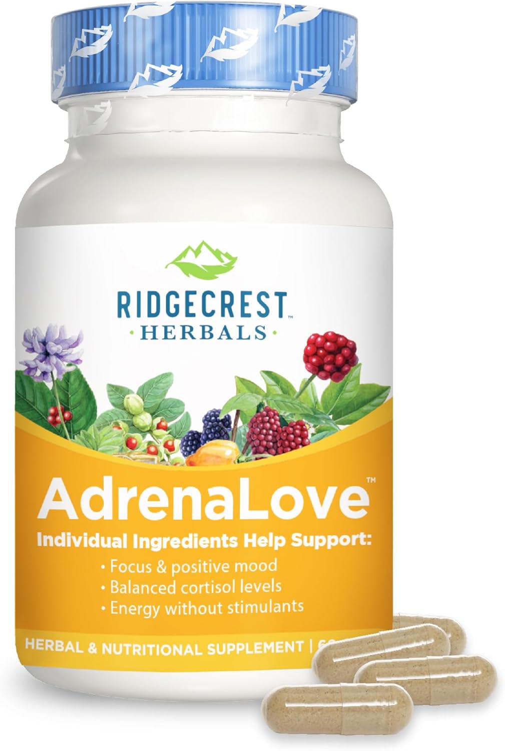 AdrenaLove Adrenal Support Supplement with Adaptogens - 60 Capsules, Stress Relief Formula with Ashwagandha, Ginseng, and B Vitamins - Espot.com.au