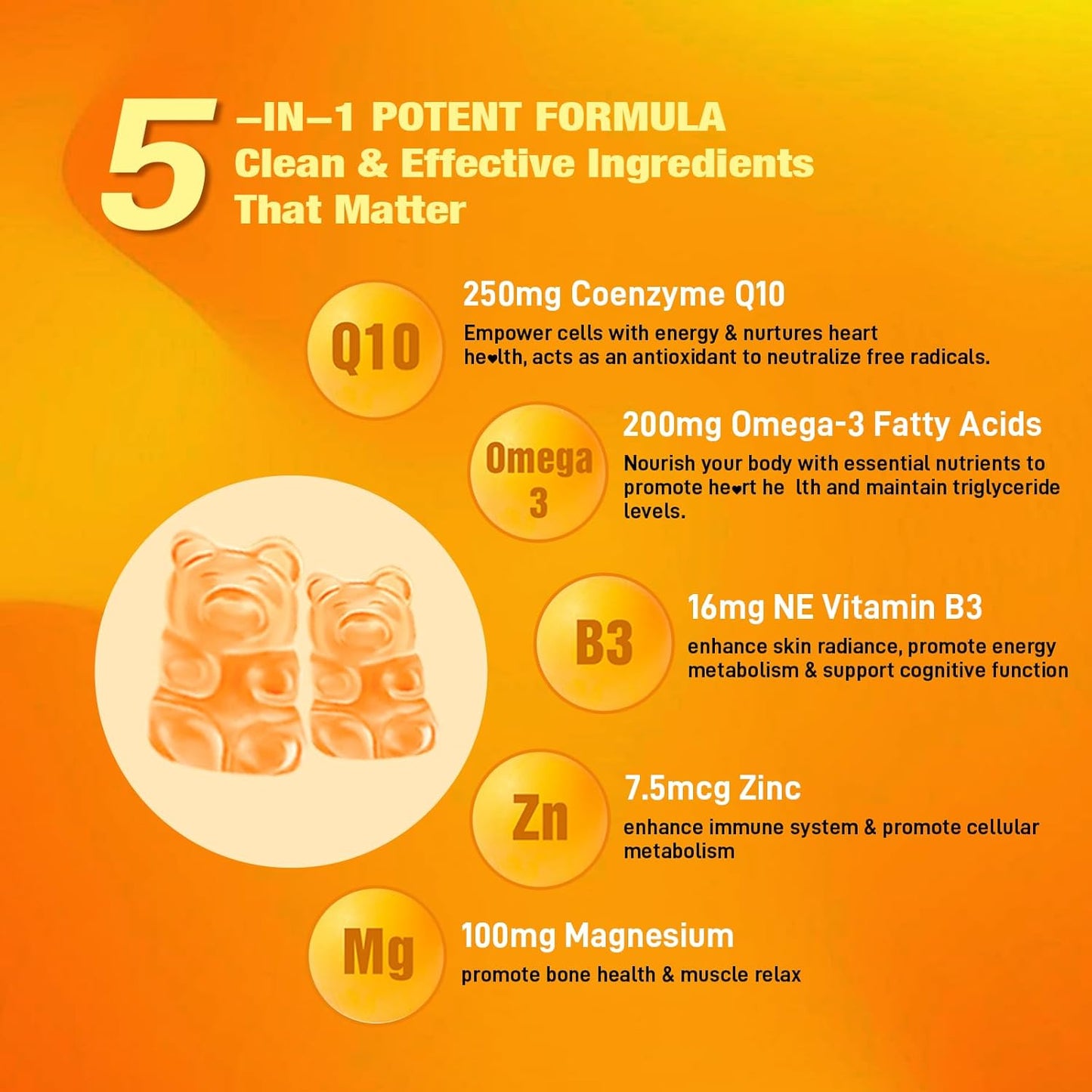 250mg-sugar-free-coq10-gummies-with-omega-3-b3-zinc-and-magnesium---high-absorption-coenzyme-q10-supplements-for-cellular-energy-and-antioxidant-support---peach-flavor-60-count-3