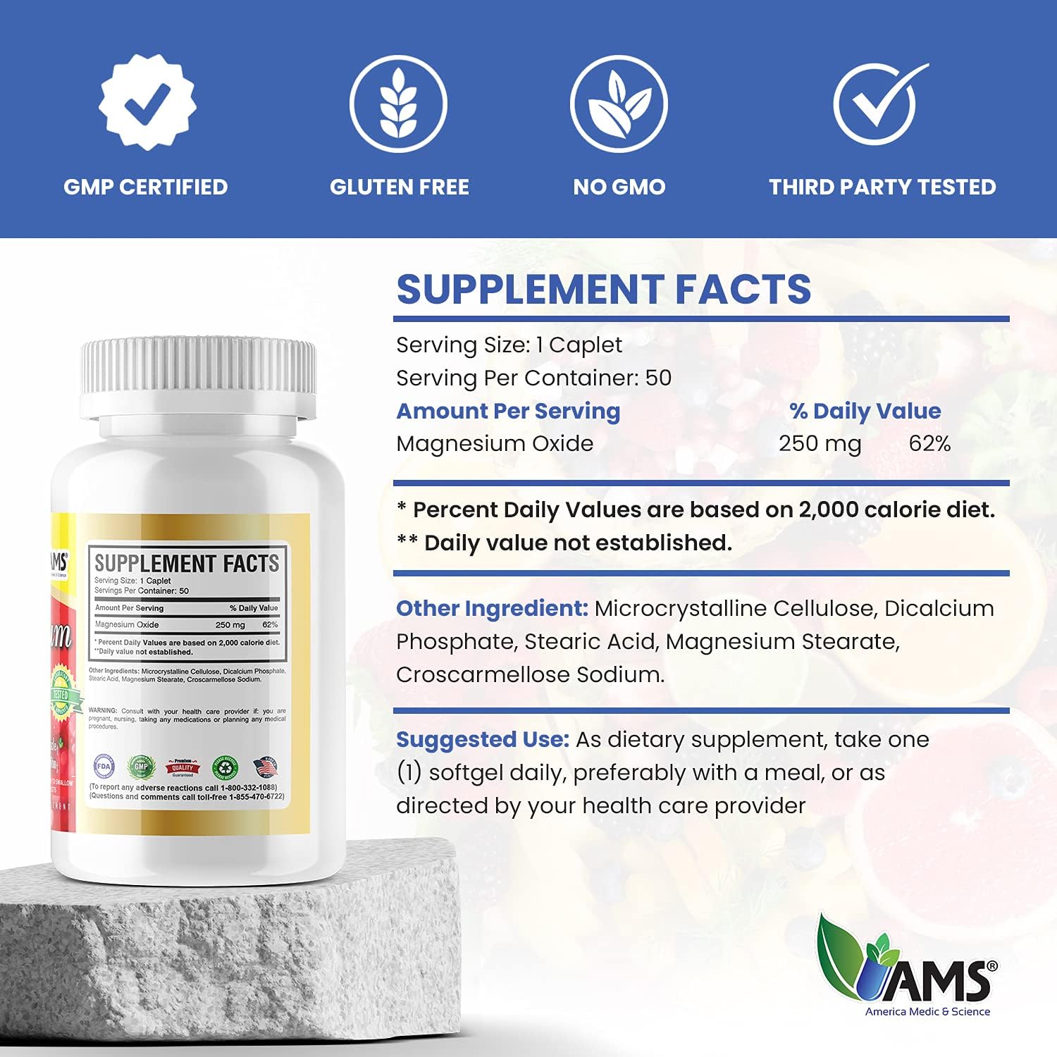magnesium-oxide-supplement-250-mg---50-caplets---america-medic-science---supports-nerve-muscle-functions---1-bottle-pack---boosts-exercise-performance---men-women-3