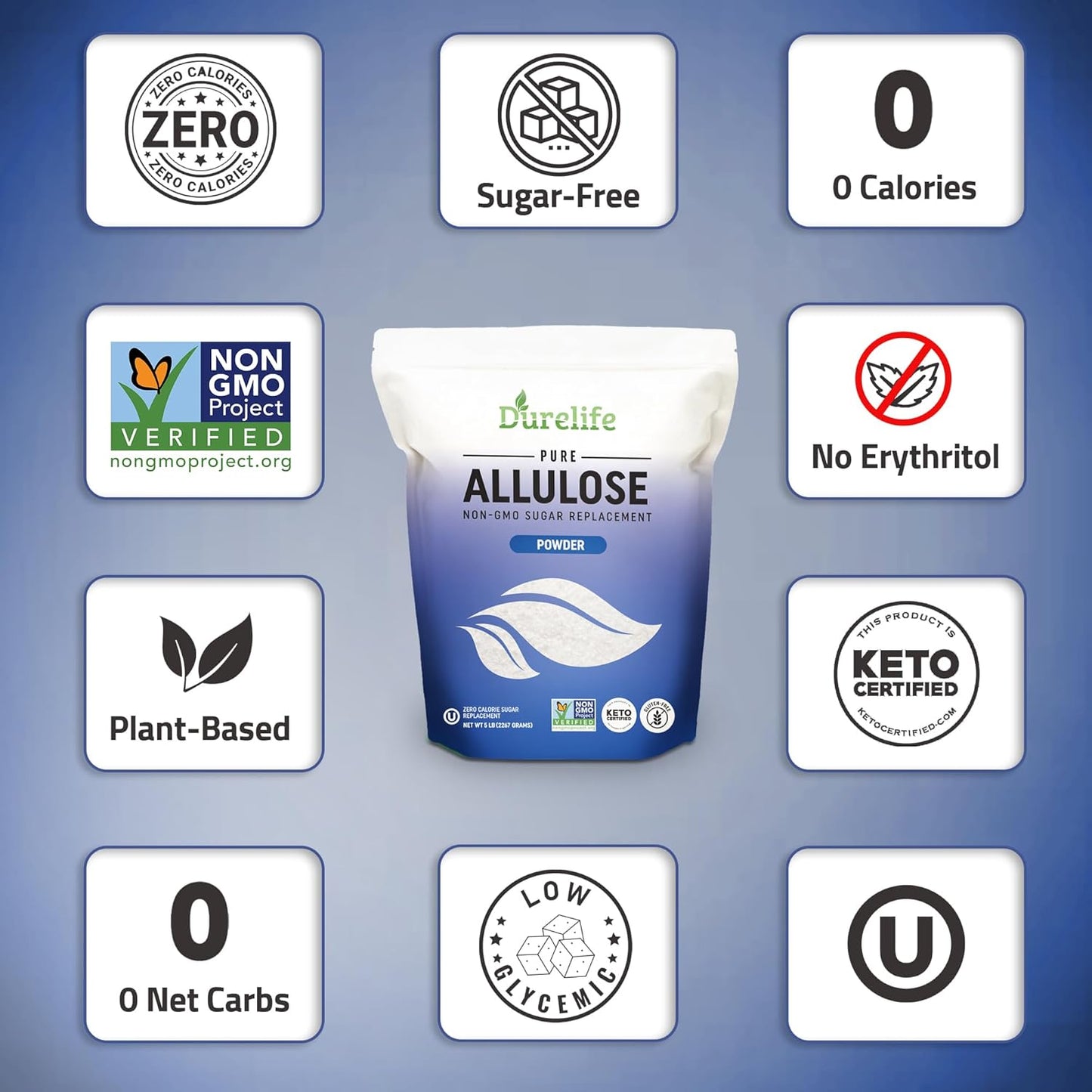 3-lb-durelife-allulose-sweetener---pure-powdered-sugar-substitute-non-gmo-keto-certified-ou-kosher-zero-calories---3-lbs-5
