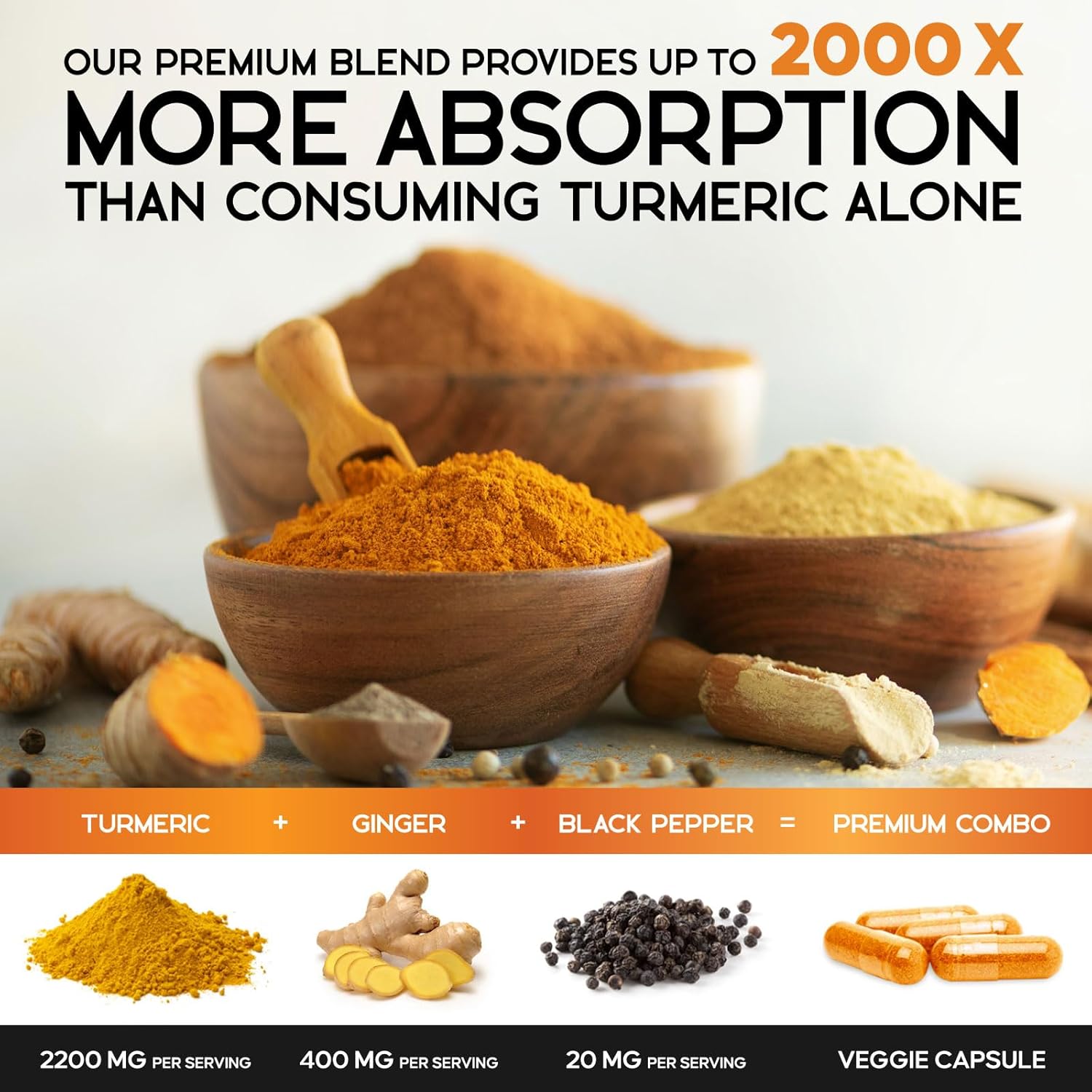 180-capsules-turmeric-curcumin-with-bioperine-ginger---2600mg-95-curcuminoids---heart-joint-support---natural-health-nutrition-supplement-3