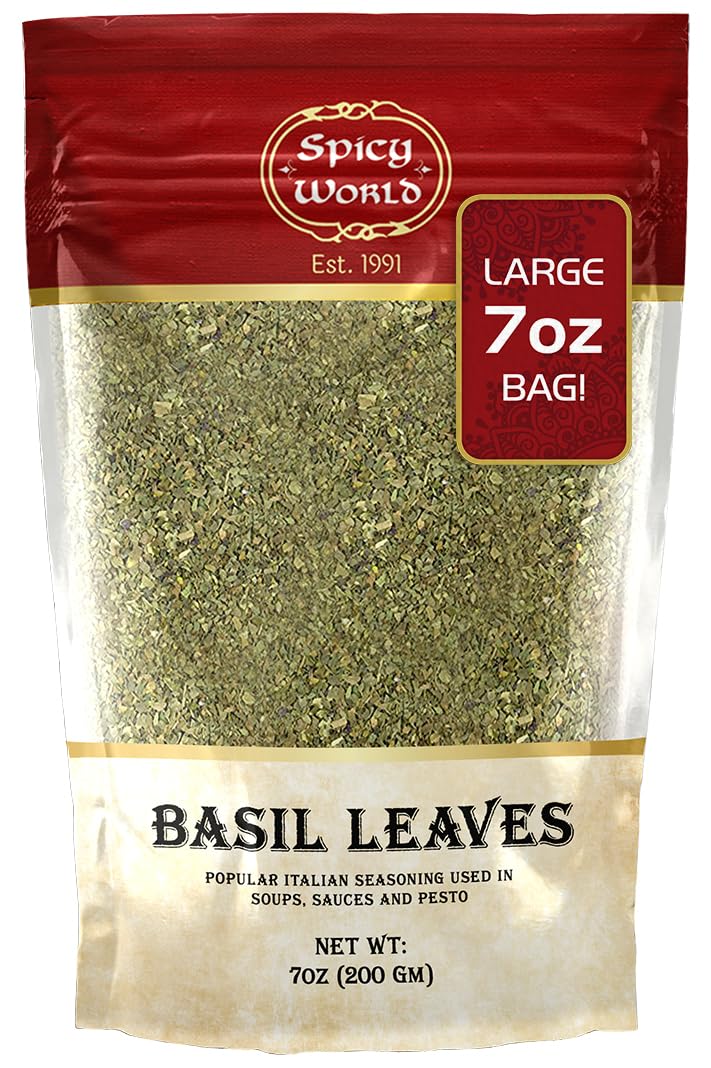 spicy-world-dried-basil-leaves-7oz-200g---natural-non-gmo-vegan-ayurvedic-herb-1