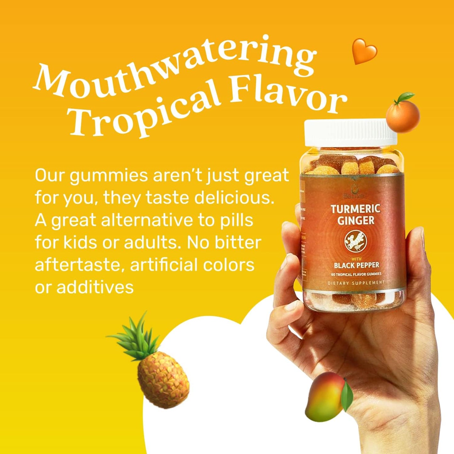 3-pack-belive-turmeric-curcumin-supplement-with-black-pepper-ginger---500mg-for-immune-support-healthy-skin-joint-health---tropical-flavor---boost-overall-health-6