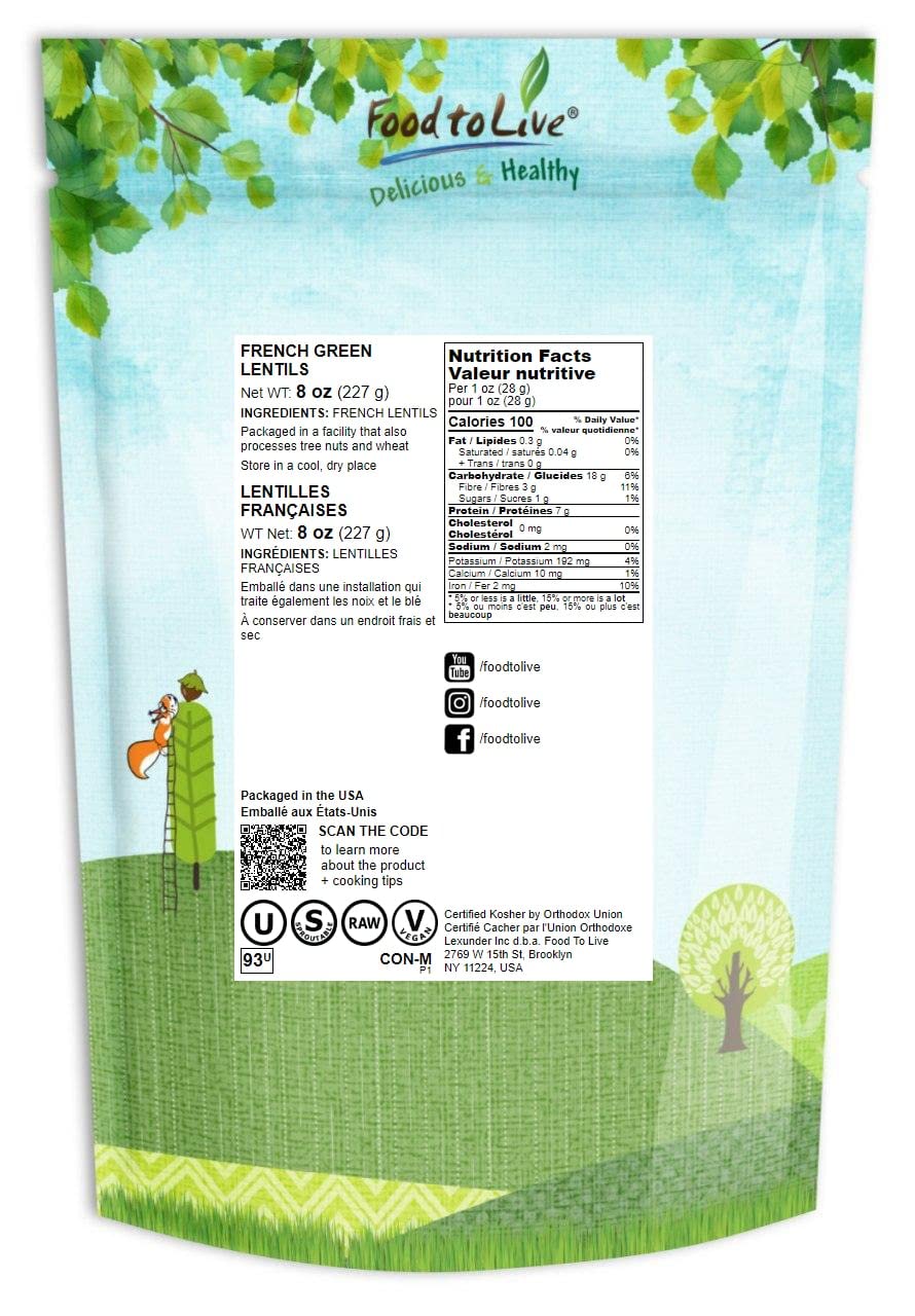 8oz-french-green-lentils---whole-dry-beans-vegan-kosher---rich-in-protein---ideal-for-soups-chili-curries---bulk-pack-2