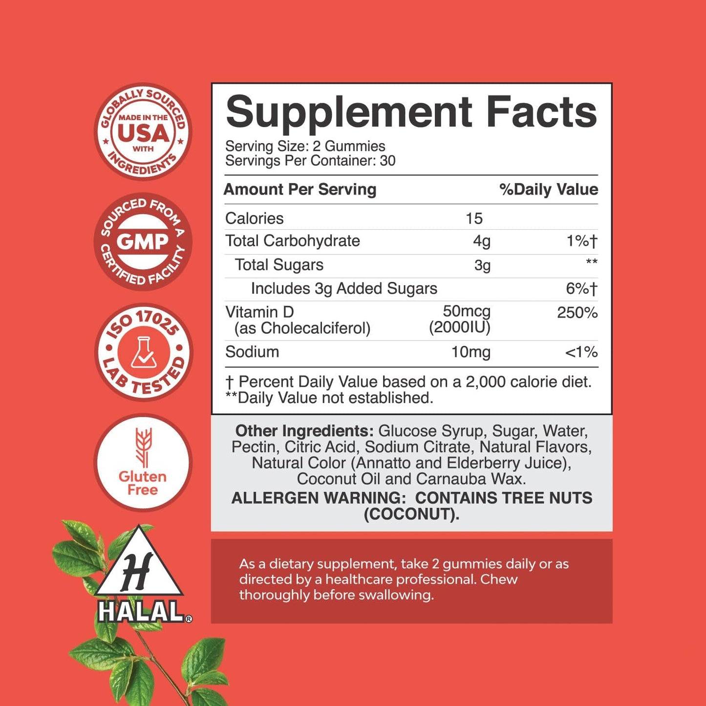 Vitamin D3 and Cranberry Gummies Bundle for Immune Support, Bone Strength, Heart Health, and Urinary Tract Health - Men and Women Supplement for Kidney Support and Bladder - Natures Craft - Espot.com.au