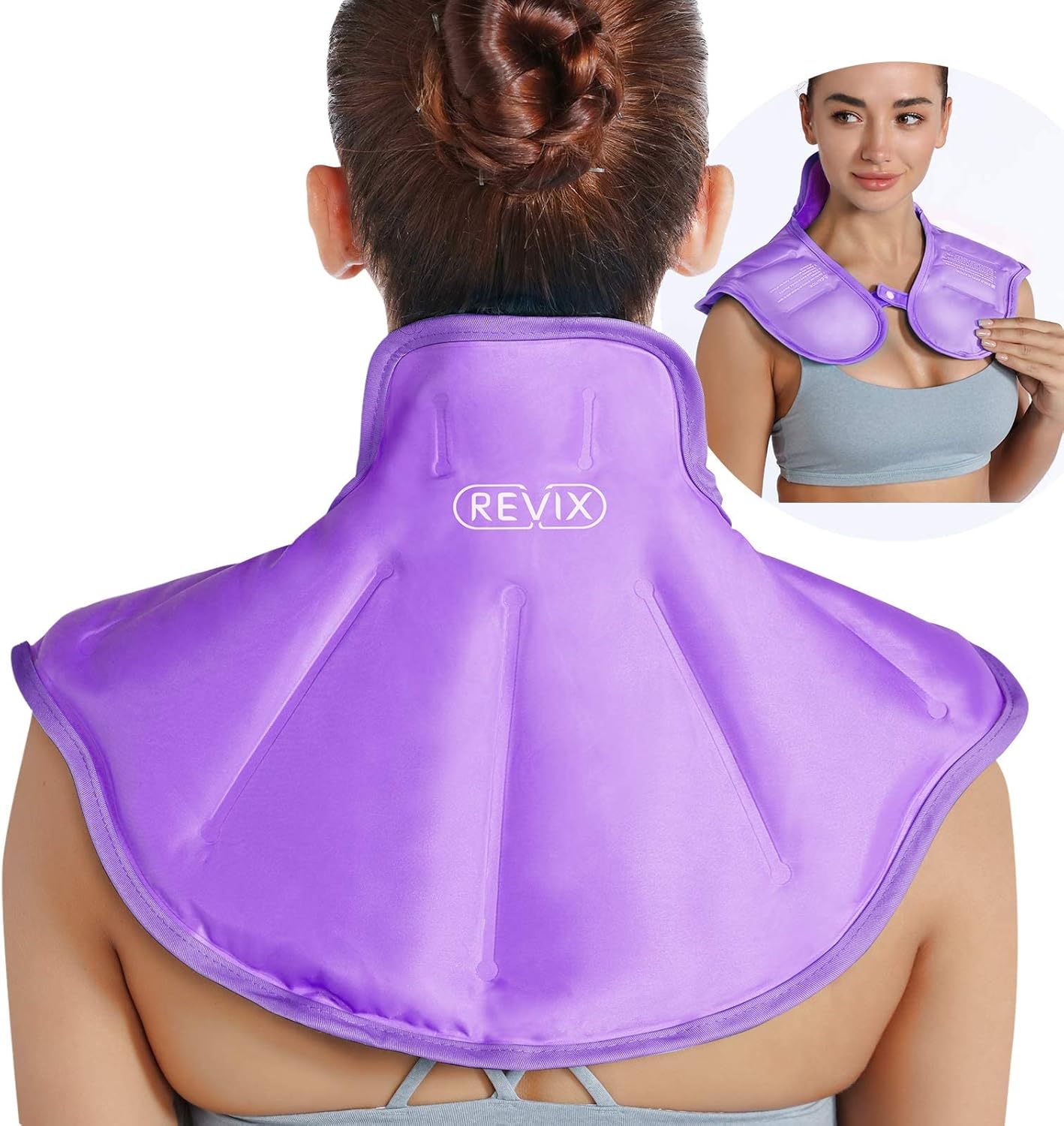 Large Reusable Knee Ice Pack and Shoulder Wrap for Pain Relief - REVIX Upper Back and Neck Injury Ice Pack - Espot.com.au