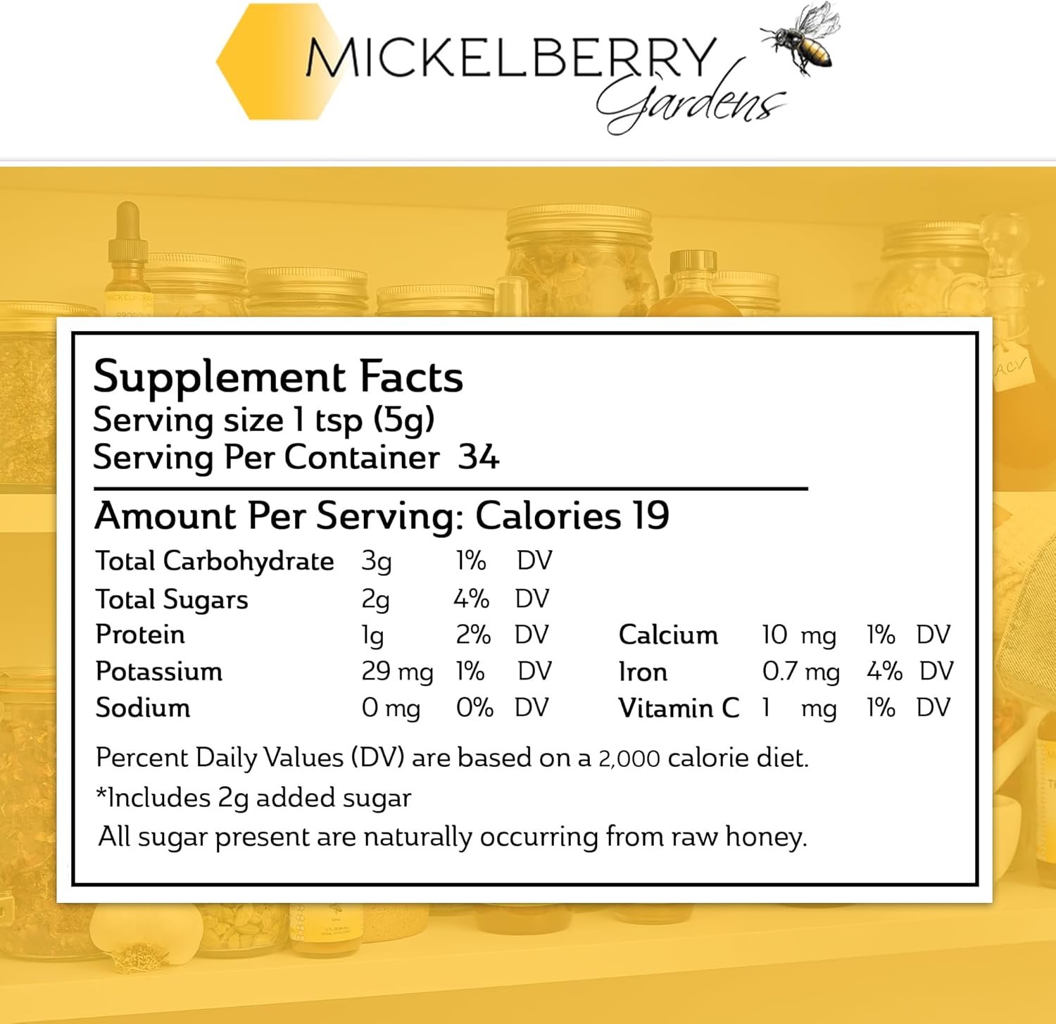 raw-bee-pollen-granules---superfood-rich-in-protein-vitamins-minerals-antioxidants---6-oz-jar---mickelberry-gardens-3
