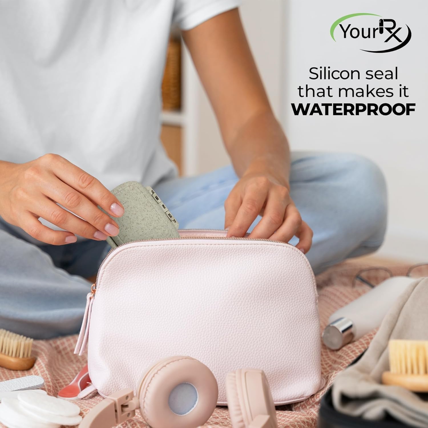 white-yourrx-travel-pill-organizer-with-3-compartments---durable-and-watertight-pill-case-for-vitamins-supplements-and-medicine---compact-travel-pill-container-for-purse-3