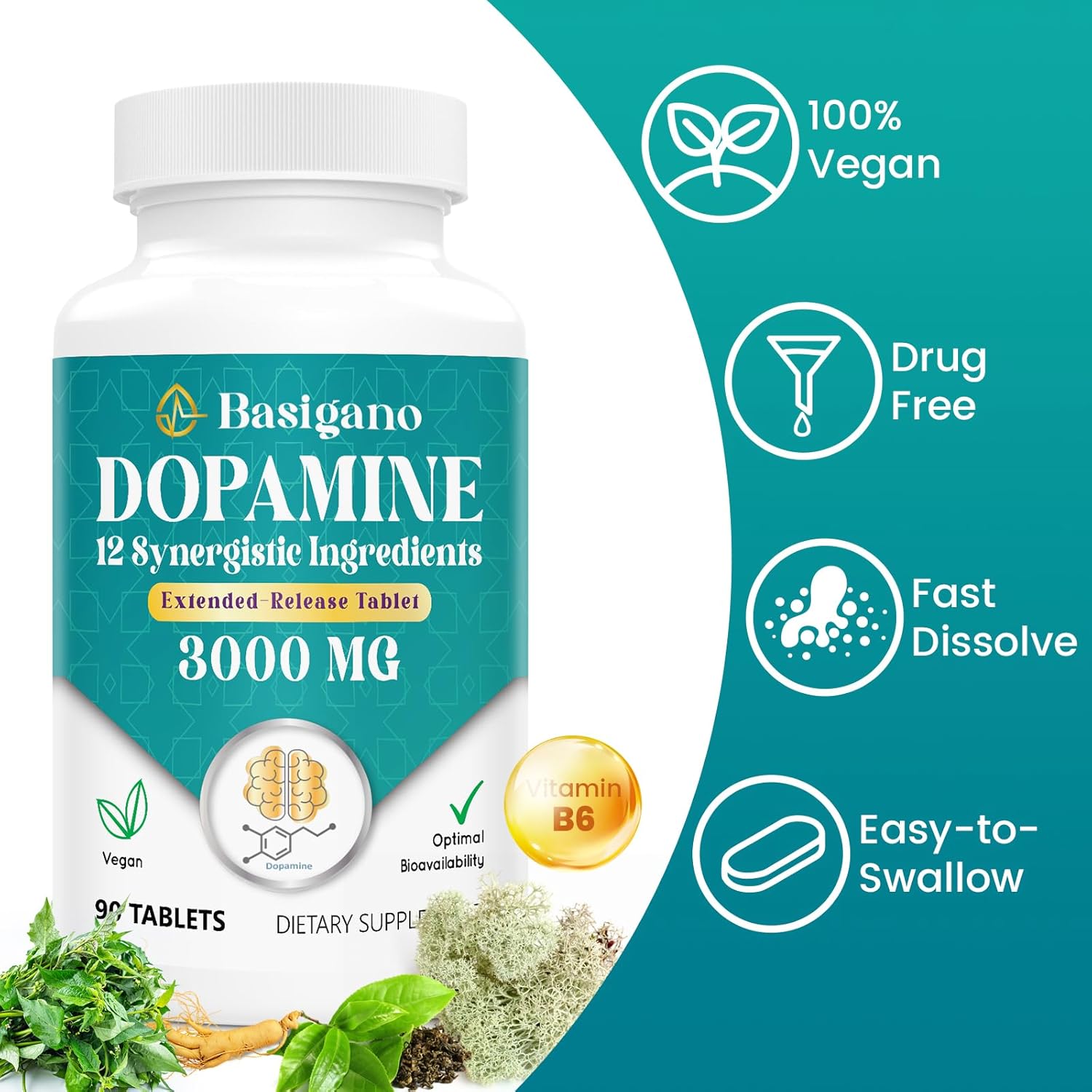 natural-dopamine-supplement-for-energy-focus-motivation-mental-alertness-and-mood---basigano---non-gmo-gluten-free---90-tablets-5