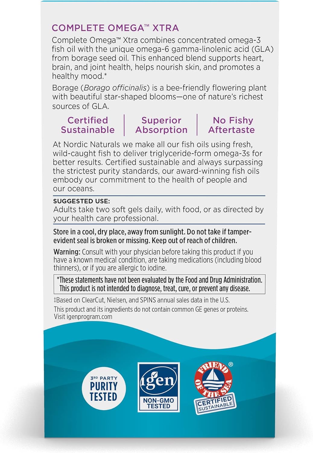 nordic-naturals-complete-omega-xtra-lemon-soft-gels---60ct---1360mg-omega-3-76mg-gla---supports-healthy-skin-joints-cognition---non-gmo---30-servings-3