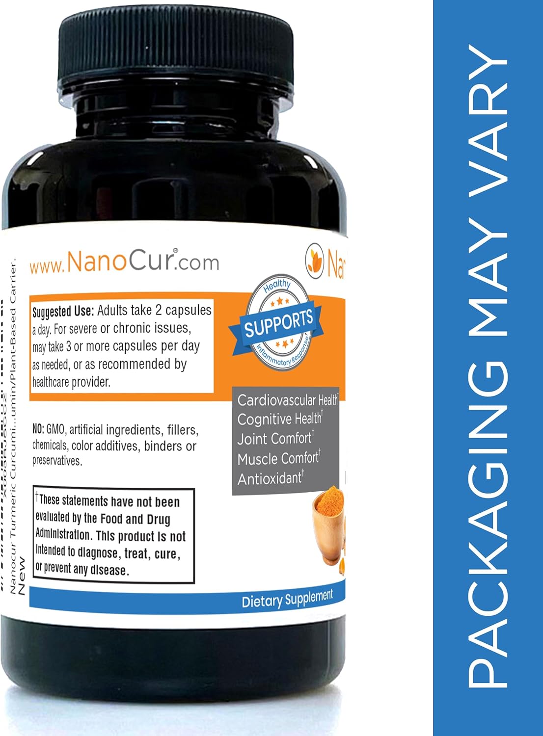Organic Nanocur Turmeric Curcumin Supplement with Enhanced Absorption - Powerful Joint Support, Pain Relief, and Increased Energy. Made with Plant-Based Carrier and Black Pepper Extract for Maximum Effectiveness. - Espot.com.au