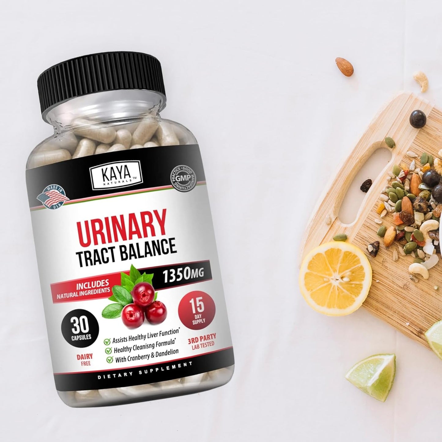 D-Mannose Capsules with Cranberry for Urinary Tract Cleanse - Bladder Health Supplement with Hibiscus & Dandelion Root - 30 Veggie Capsules - Espot.com.au