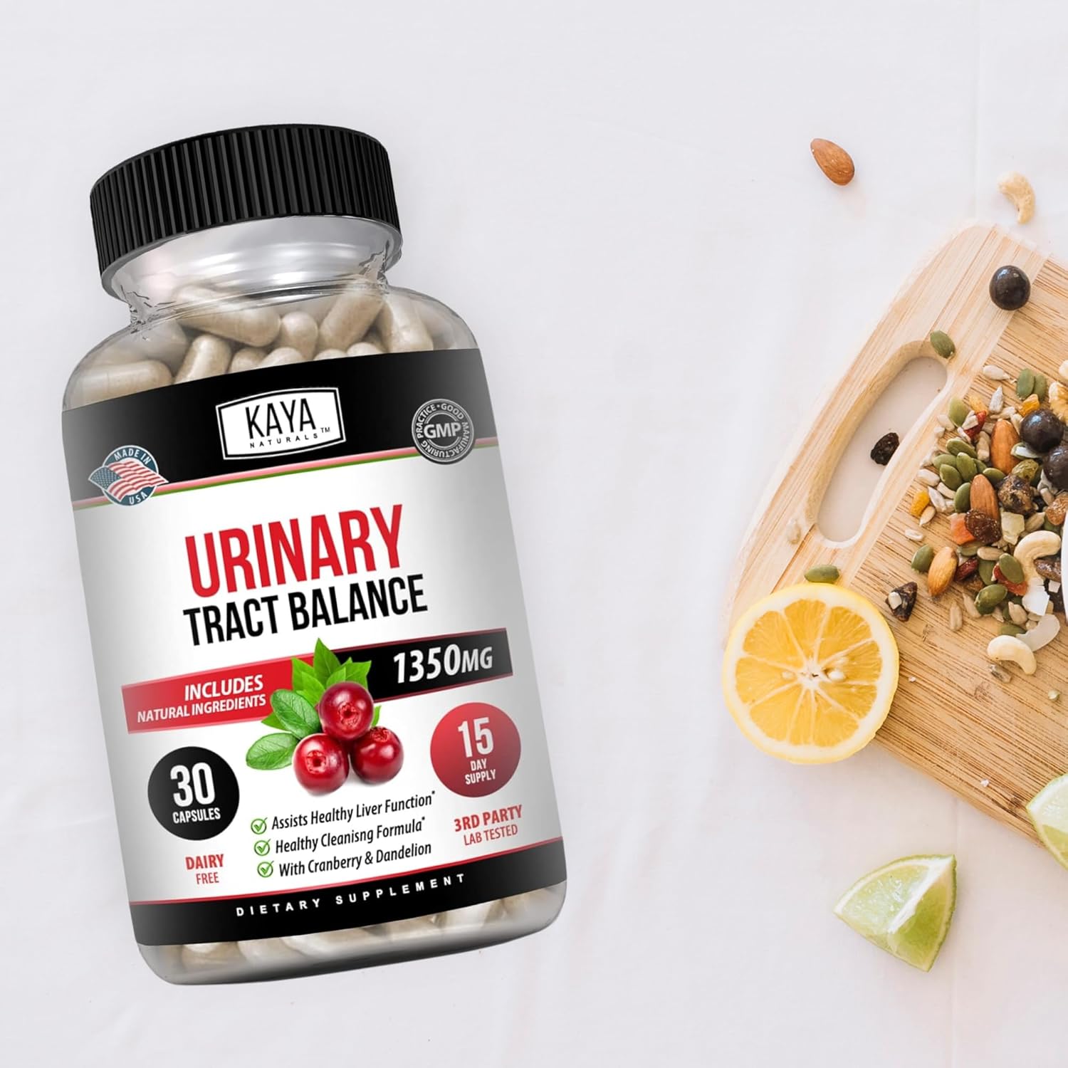 D-Mannose Capsules with Cranberry for Urinary Tract Cleanse - Bladder Health Supplement with Hibiscus & Dandelion Root - 30 Veggie Capsules - Espot.com.au