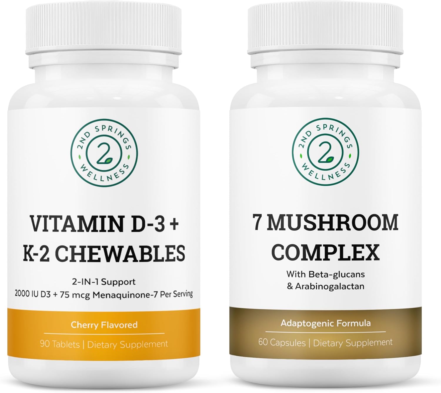 Bundle of 2nd Springs Mushroom & Sunshine products for boosting energy and balancing mood. Great for overall wellness and vitality. - Espot.com.au