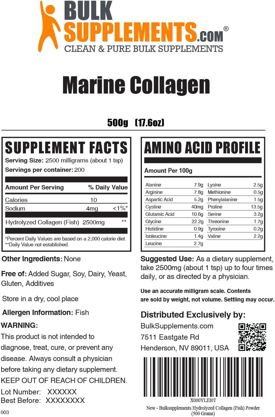 marine-collagen-peptides-powder---hydrolyzed-supplement-gluten-free-500g---bulksupplements-marine-collagen-powder-2500mg-per-serving-2