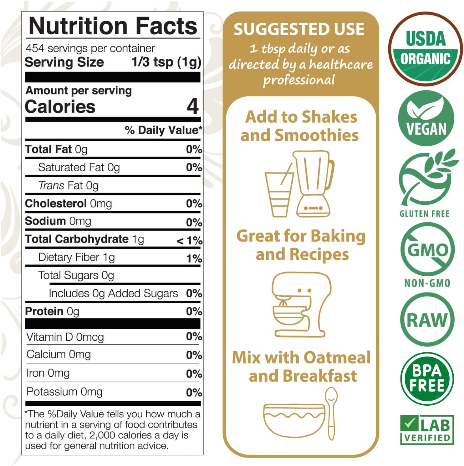 usda-organic-certified-ashwagandha-powder---100-pure-superfood-supplement-for-organic-living---raw-powerful-adaptogen-herb---non-gmo-vegan-gluten-free---1lb-bag-by-mother-nature-organics-2