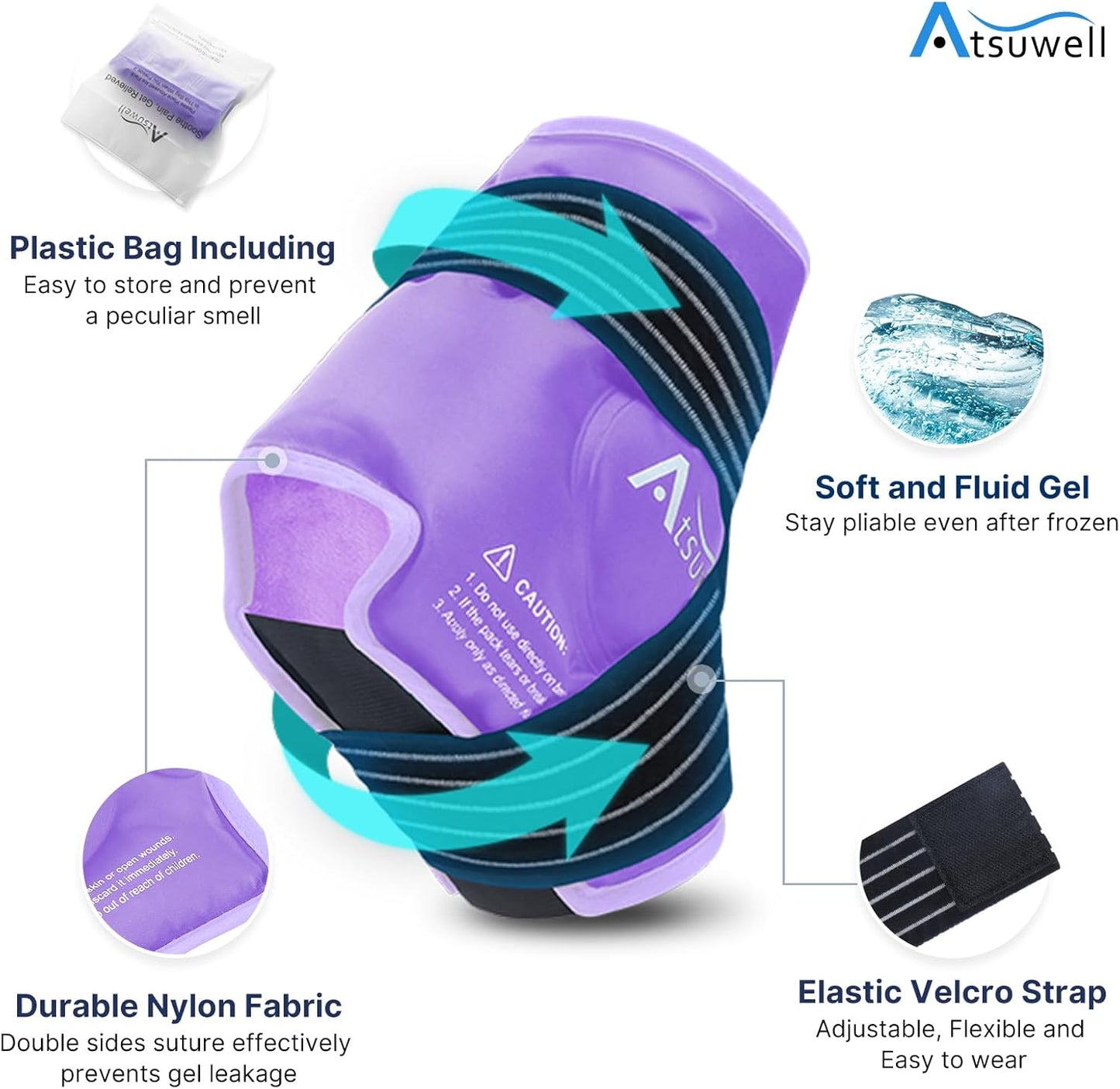 flexible-ankle-ice-pack-wrap-with-reusable-gel-for-cold-compression---purple-color-for-women-and-men---soothing-relief-for-ankle-foot-and-heel-5