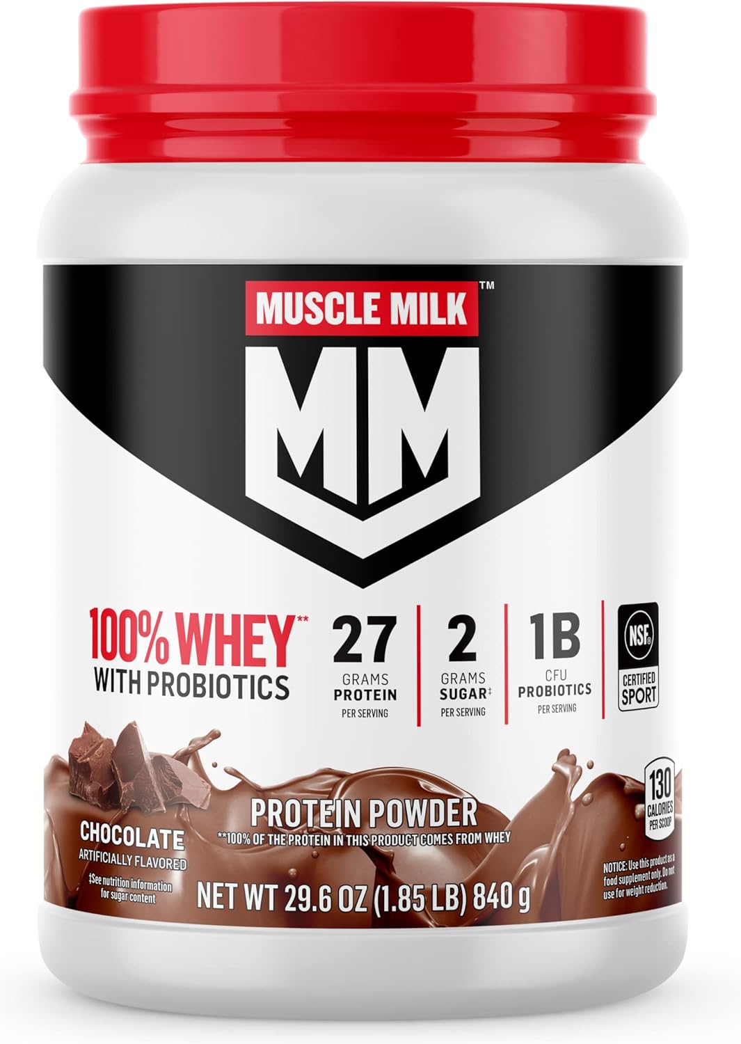 chocolate-muscle-milk-100-whey-protein-powder-with-probiotics---185lb-23-servings-27g-protein-2g-sugar-1b-cfu-probiotics-low-fat-nsf-certified-1