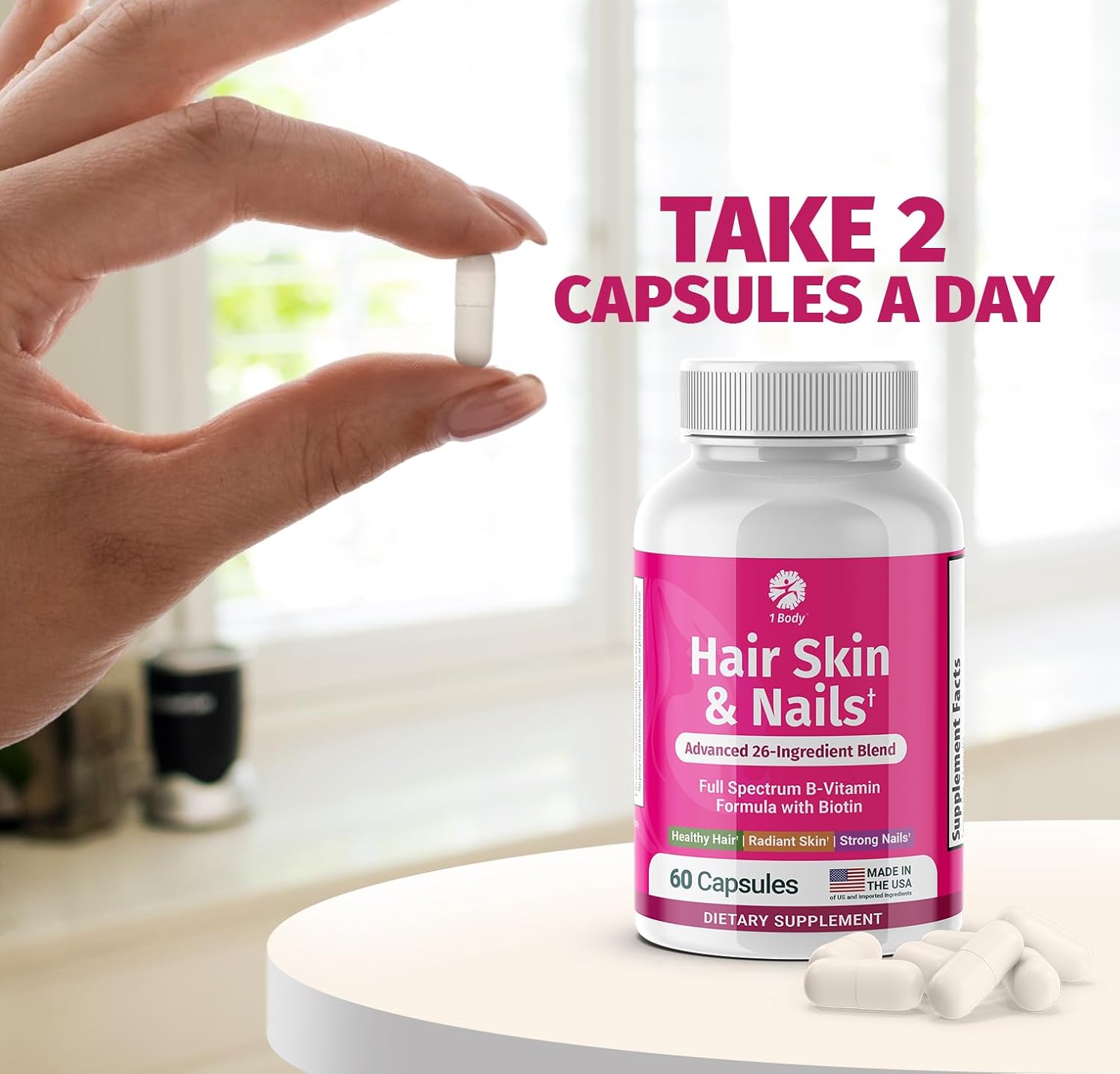 hair-skin-nails-biotin-vitamins---26-vitamins-minerals-herb-extracts---hair-nail-growth-skin-glow-supplement---men-women---60-vegan-capsules-5