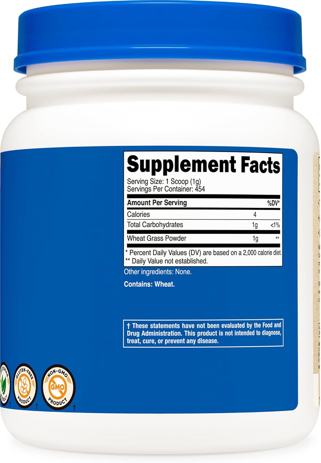 Organic Wheatgrass Powder - 1 LB Non-GMO Superfood by Nutricost - Espot.com.au