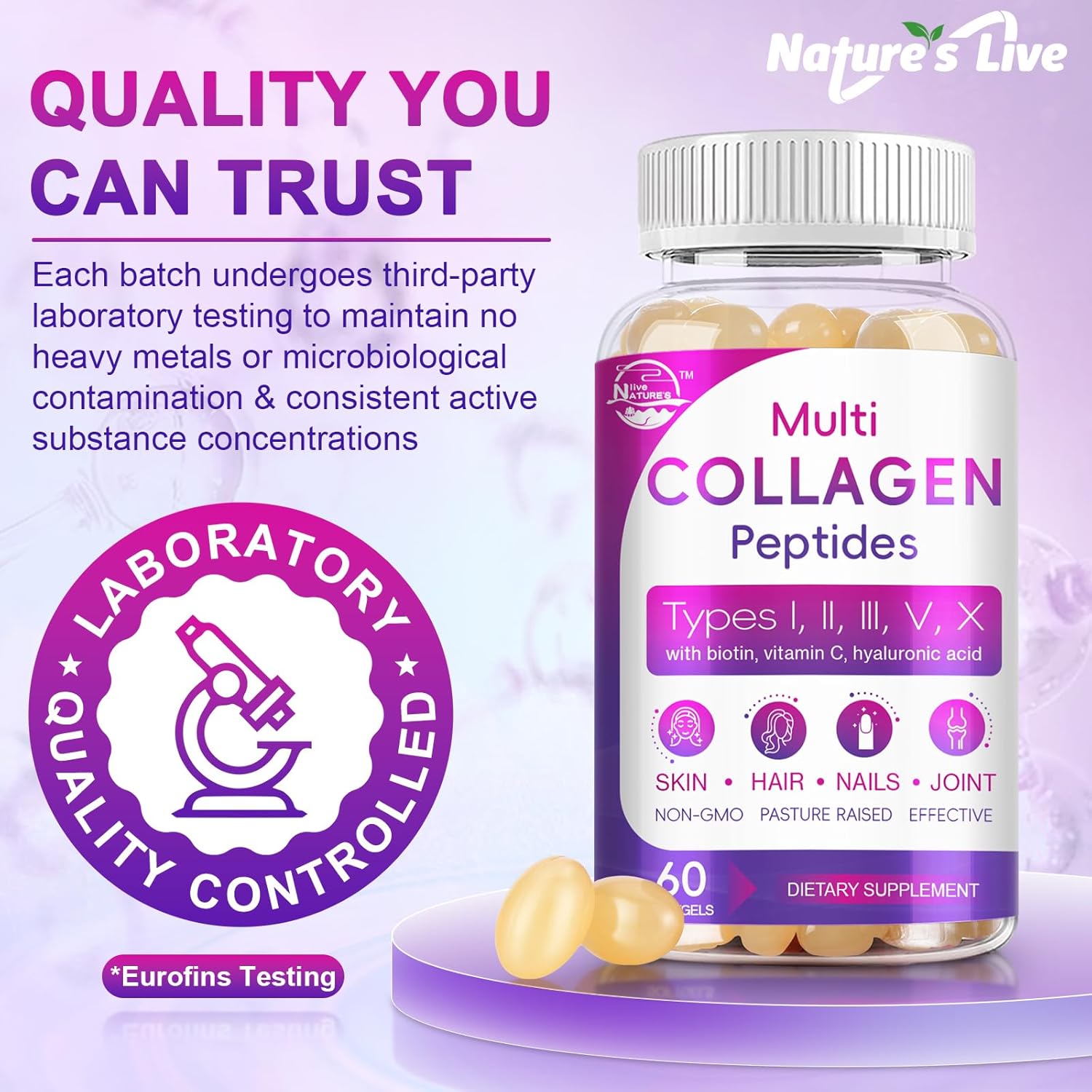 multi-collagen-peptides-softgel-with-biotin-vitamin-c-hyaluronic-acid---supports-skin-hair-nails-joints---grass-fed-non-gmo---60-softgel-2-pack-5