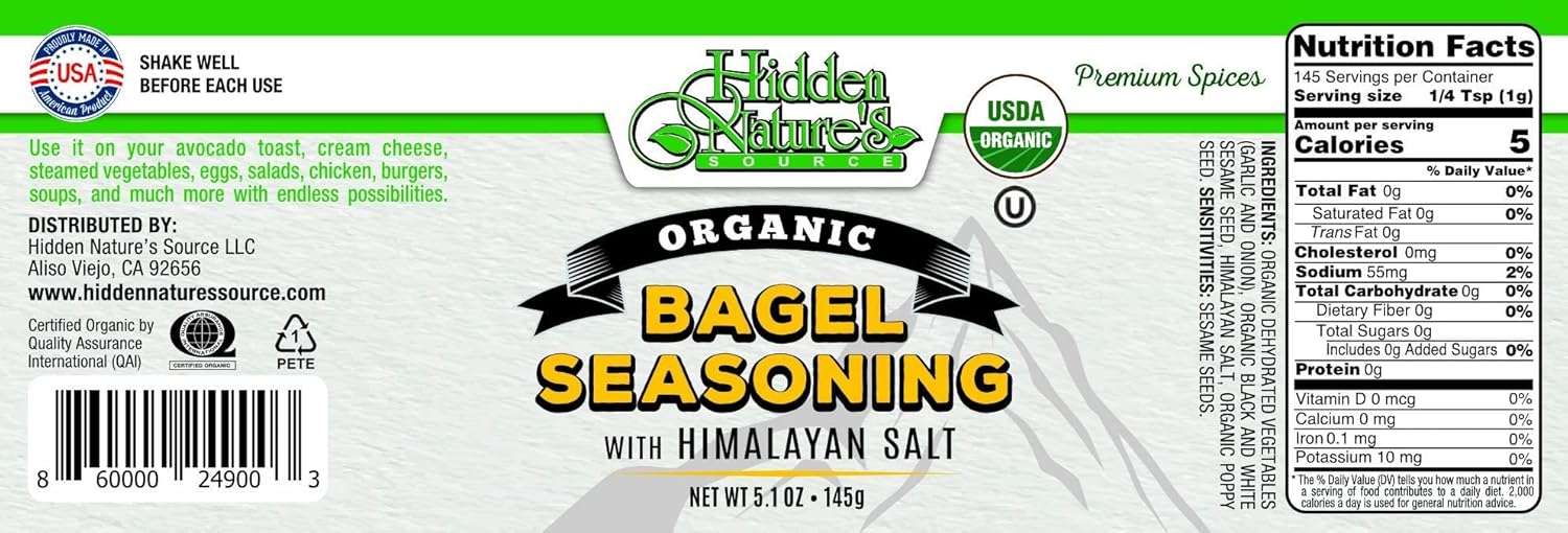 organic-everything-bagel-seasoning-blend-with-himalayan-sea-salt-sesame-poppy-seeds-garlic-onion---kosher-toppings-spices-51oz-9