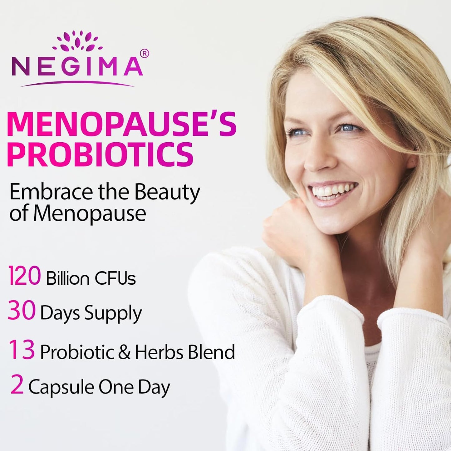 Menopause Support Supplements for Women - 120 Billion CFUs Probiotics, 13-in-1 Herbs & Botanicals Complex - Hormone Balance, Hot Flashes, Night Sweats, Mood Swings, Sleep Aid - 240 Capsules - Espot.com.au