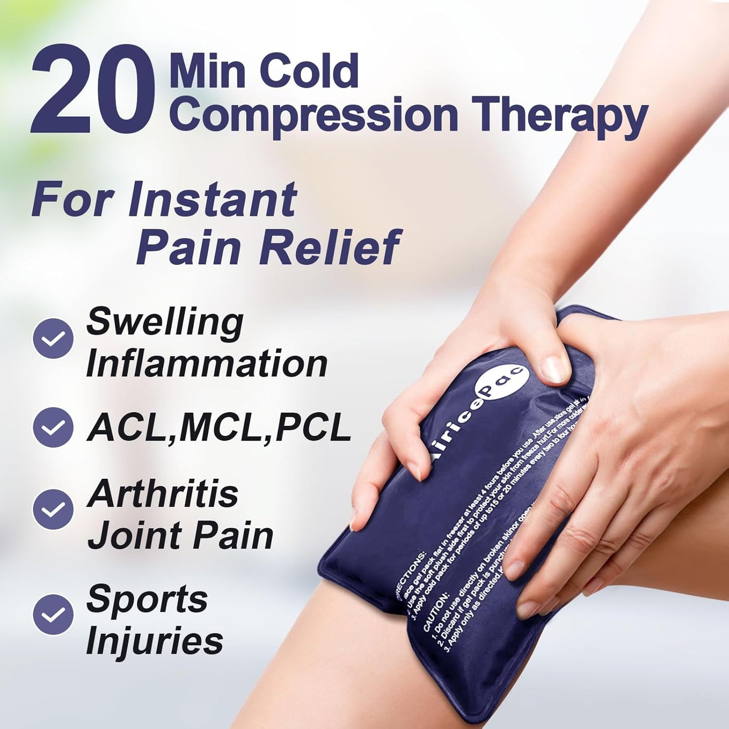 reusable-gel-ice-pack-for-injuries---cold-therapy-for-knee-neck-shoulder-ankle-elbow-hip-back-pain-relief---swelling-bruises-surgery---7x11-blue-2