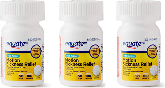 motion-sickness-relief-tablets-150ct---equate-dimenhydrinate-50mg-3x50ct---generic-dramamine-for-nausea-dizziness---antiemetic-medication-1