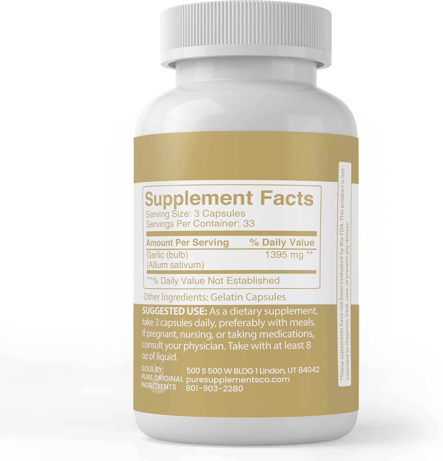 100 Garlic Capsules - Pure Ingredients, No Additives or Fillers - Lab Verified Quality - Espot.com.au