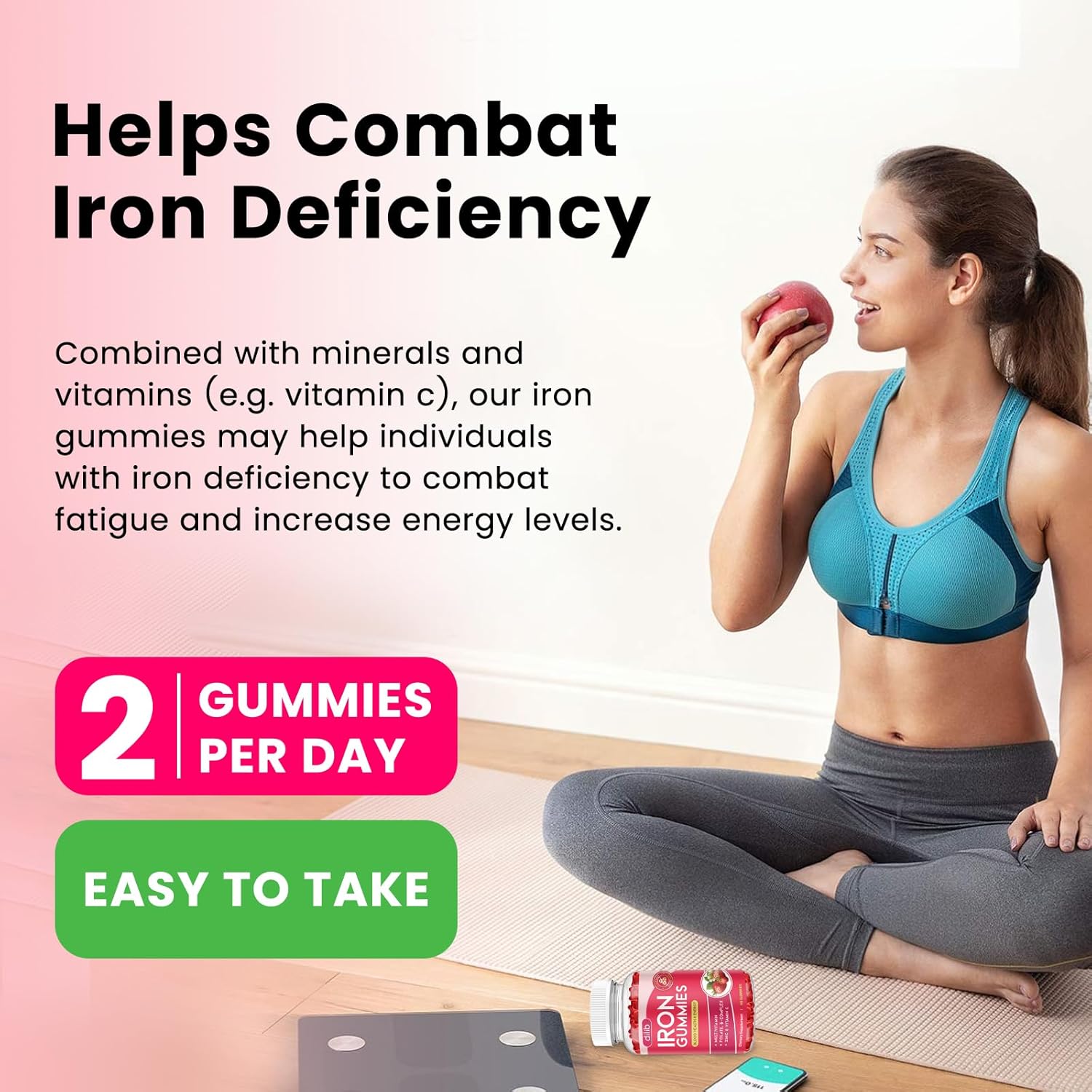 iron-gummies-with-multivitamin-for-men-and-women---vegan-iron-supplement-with-zinc-vitamin-b-complex-c-b12-folate---energy-support-and-blood-builder---strawberry-flavor---60-gummies-6