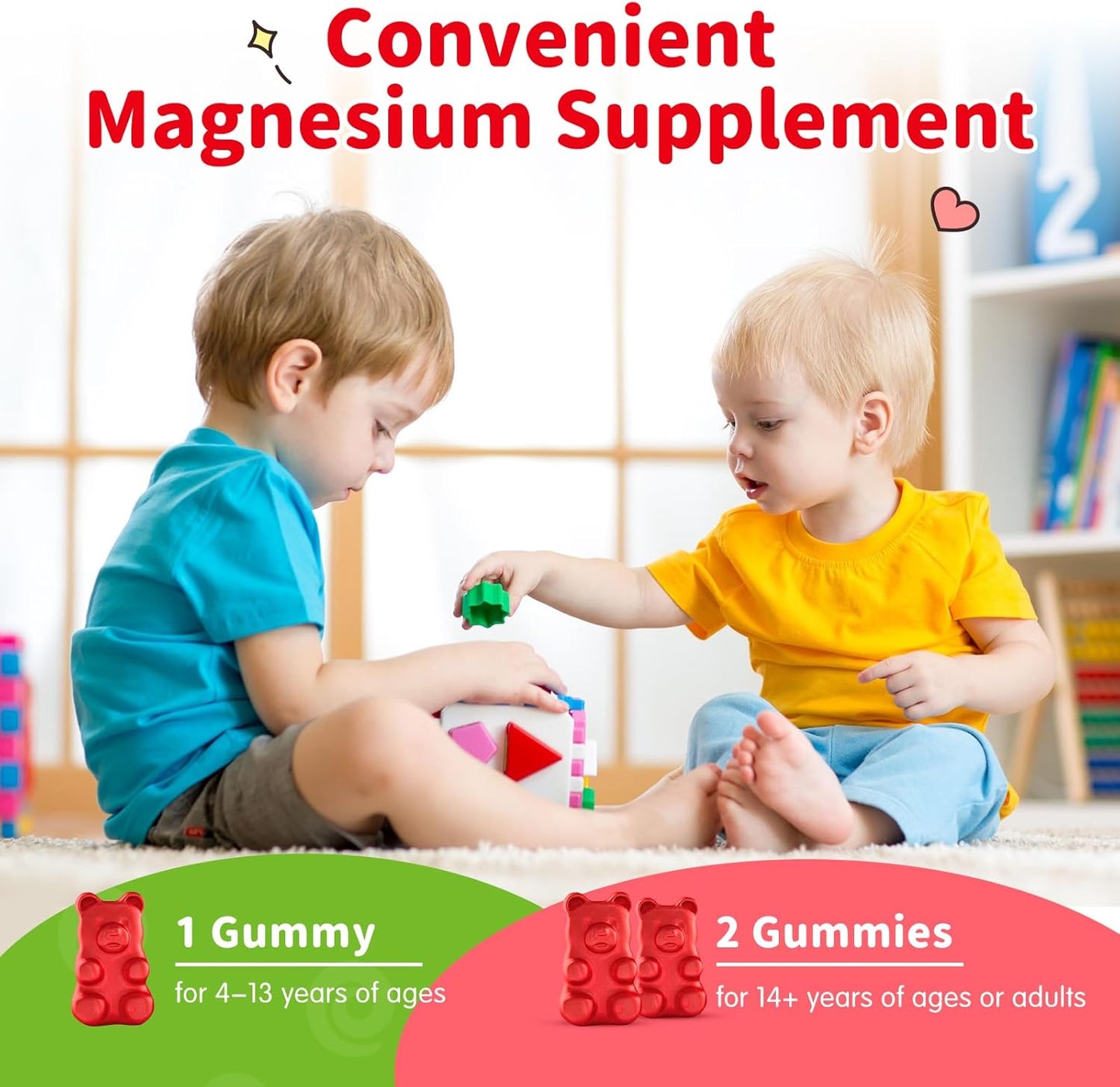 sugar-free-magnesium-gummies-for-kids-adults---calming-supplement-with-magnesium-glycinate-l-theanine-vitamin-b6-d3-for-sleep-relaxation-brain-bones-support---strawberry-flavor---60-count-6