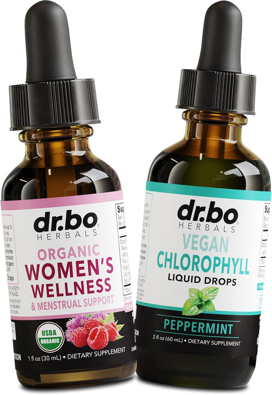 Women's Hormone Balance & Chlorophyll Liquid Drops - Organic Vegan Supplement for Women's Wellness - Internal Deodorant & Odor Cleanse Supplement - Espot.com.au
