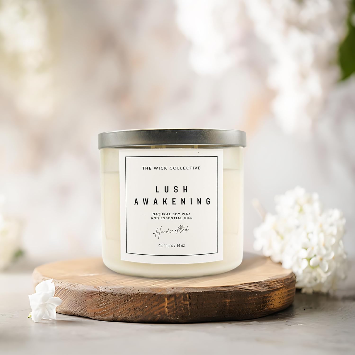 The Wick Collective Eucalyptus Mint 3-Wick Soy Candle - 14 oz Eco-Friendly Candle with Essential Oils - Long-Lasting 45-Hour Burn Time - Scented Candle in Glass Jar - Espot.com.au