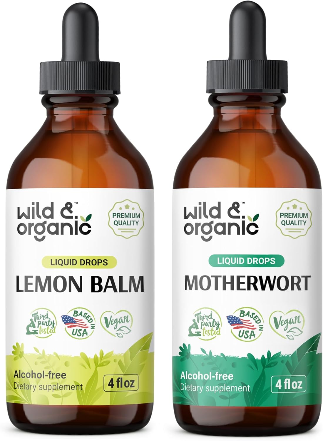 4 fl oz Wild Lemon Balm & Motherwort Tincture - Organic and Natural Blend - Espot.com.au