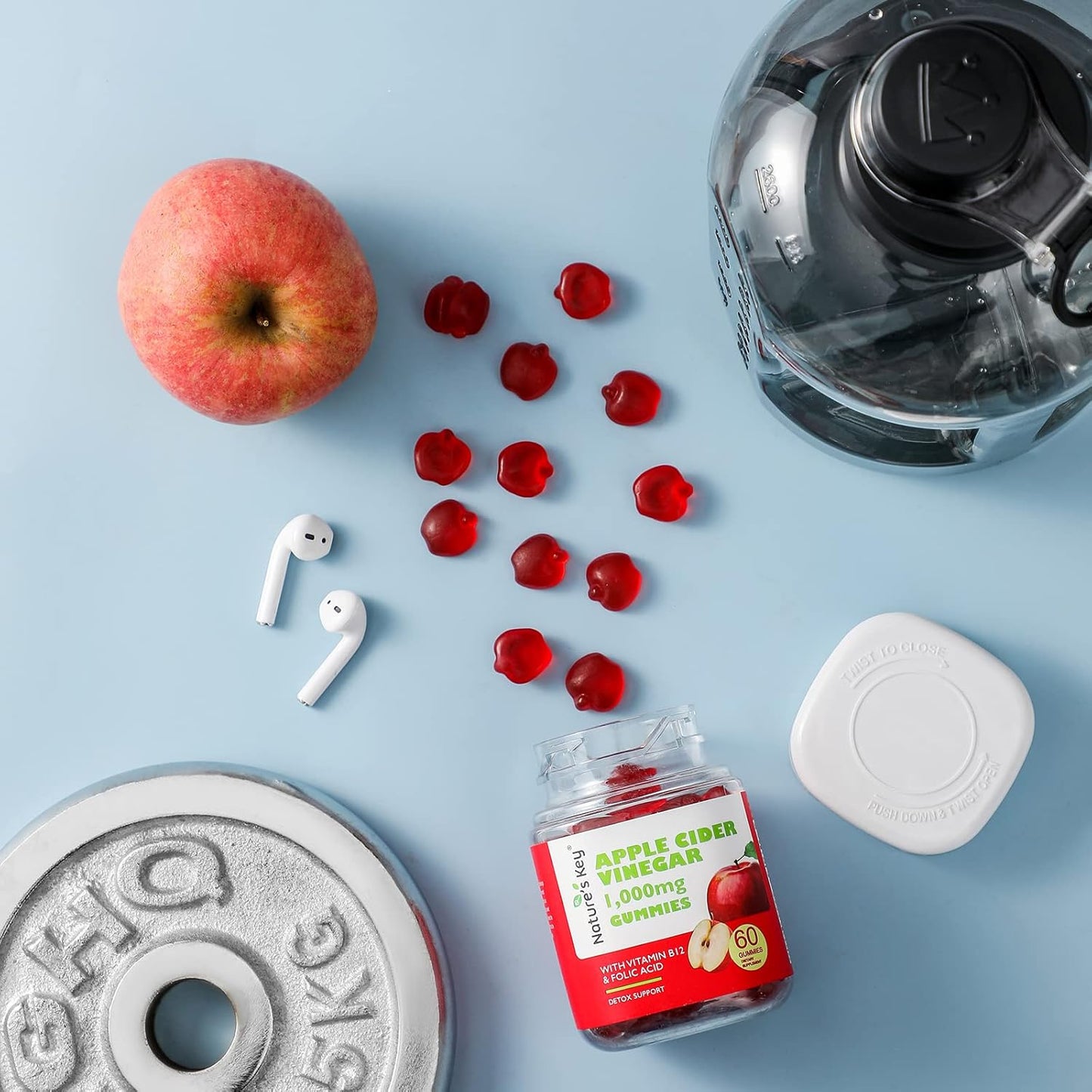 apple-cider-vinegar-gummies-1000mg---60-count-for-weight-loss-digestion---vegan-non-gmo-gluten-free-with-folic-acid-b6-b12-beetroot-pomegranate---natural-detox-cleanse-7
