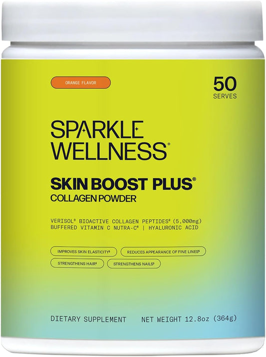 Skin Boost Plus Orange Collagen Powder with VERISOL Bioactive Peptides & Vitamin C - 50 Servings - Espot.com.au