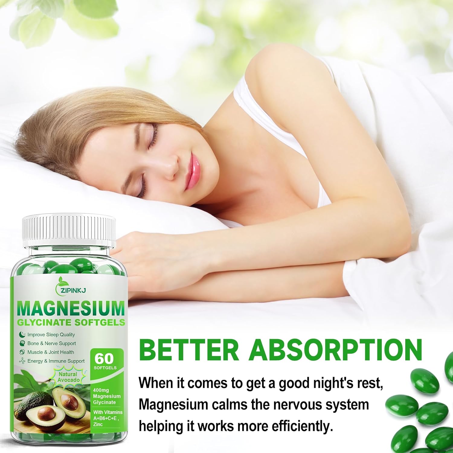 high-absorption-magnesium-glycinate-softgels-with-zinc-vitamin-e-b6---400mg-magnesium-supplements-for-sleep-muscle-relaxation-bone-health---gluten-free-non-gmo---2-pack-for-women-men-5