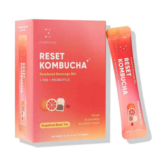 everydaze-reset-kombucha-tea-powdered-beverage-mix---grapefruit-black-tea-flavor-10-sticks-vegan-gluten-free-no-added-sugar-prebiotics-probiotics-sparkling-powder-drink-pack-1