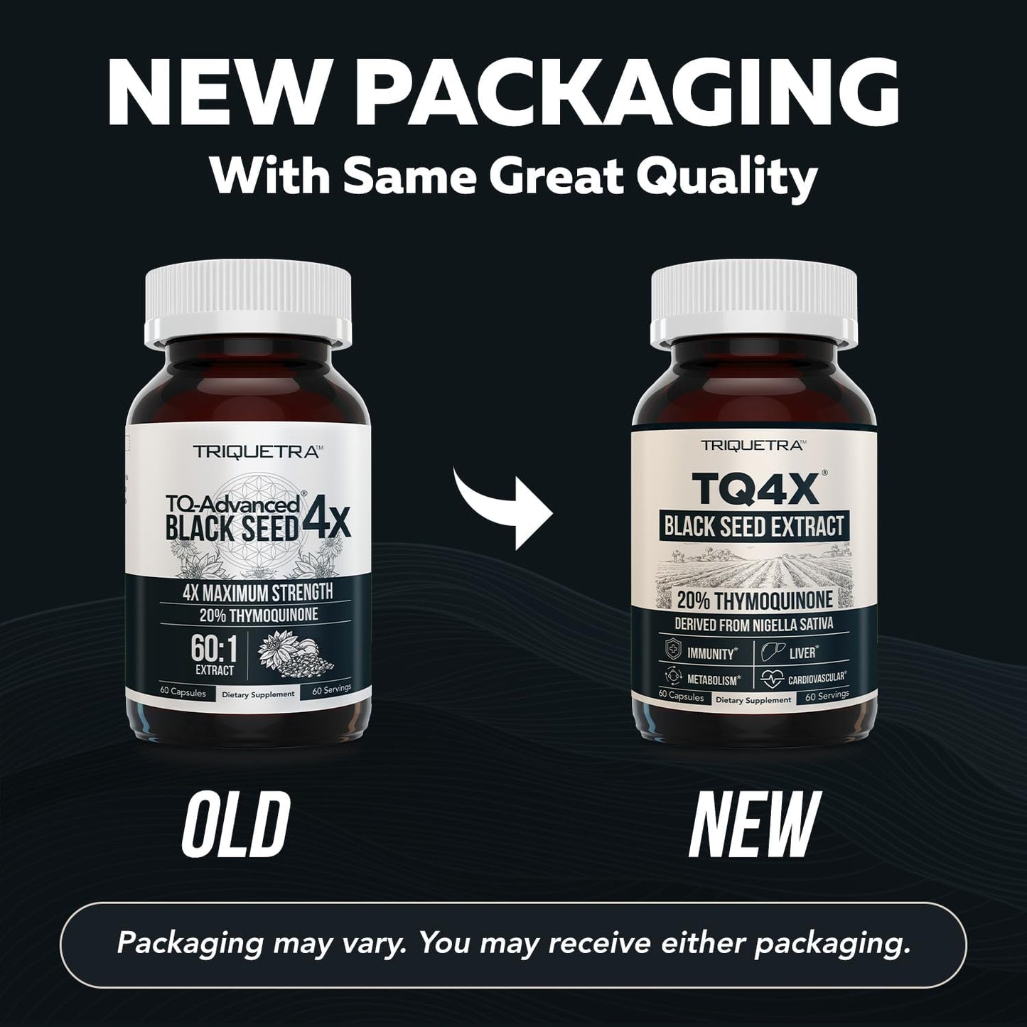 Thymoquinone Black Seed Oil Extract Capsules - 20% Concentration - TQ-Advanced 4X® - 60 Capsules - Nigella Sativa - Vegan - Glass Bottle - Espot.com.au