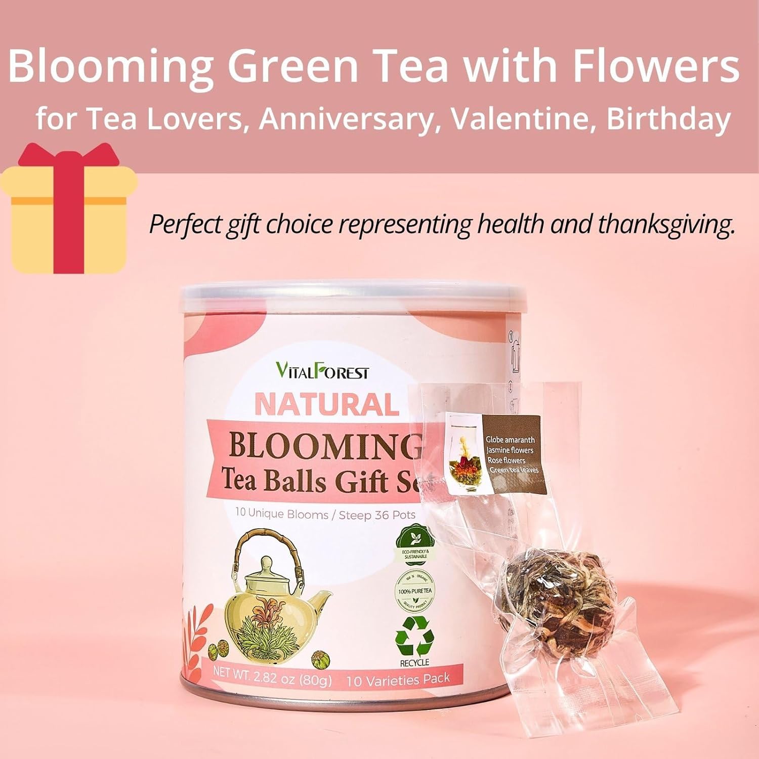 blooming-tea-flowers-gift-set---10-unique-varieties-flowering-tea-balls---handmade-flower-tea---perfect-gift-for-tea-lovers---anniversary-valentine-birthday---blooming-green-tea-with-flowers-6